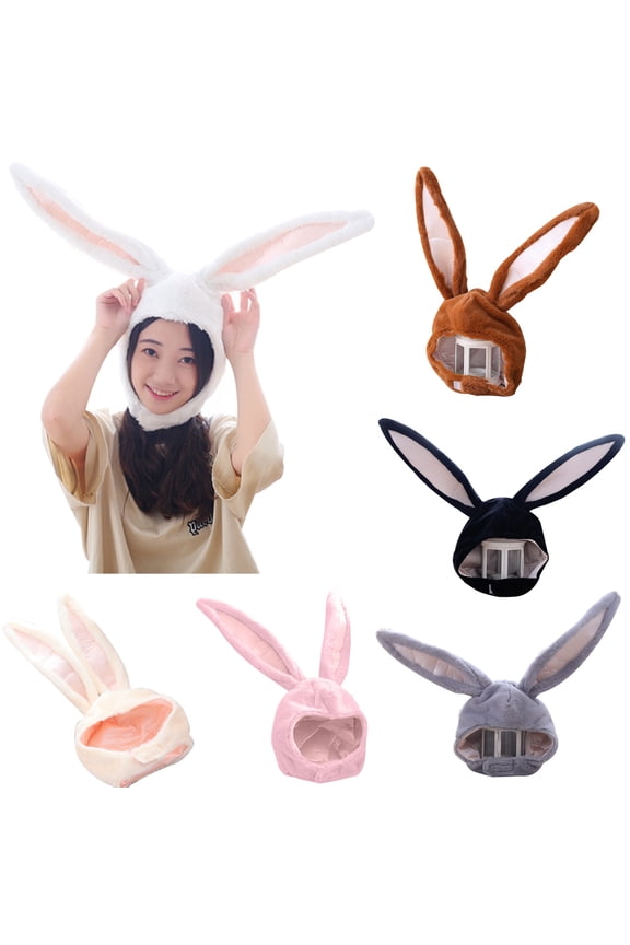Bunny Hat Cute Rabbit Ears Costume Funny Party Photo Supplies Plush Hood