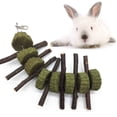 thumbnail image 1 of D-GROEE Bunny Rabbit Chew Toys- Natural Apple Branch Chewing Sticks with Grass Cake for Rabbits, Chinchillas, Guinea Pigs, Hamsters Teeth Chewing Playing Dental Health, 1 of 7