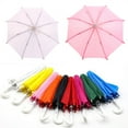 thumbnail image 1 of D-GROEE Children Solid Color Umbrella Mini Doll Umbrella Scene Decoration Small Umbrella Birthday Toys Props for Kids Children Long Handle, 1 of 7