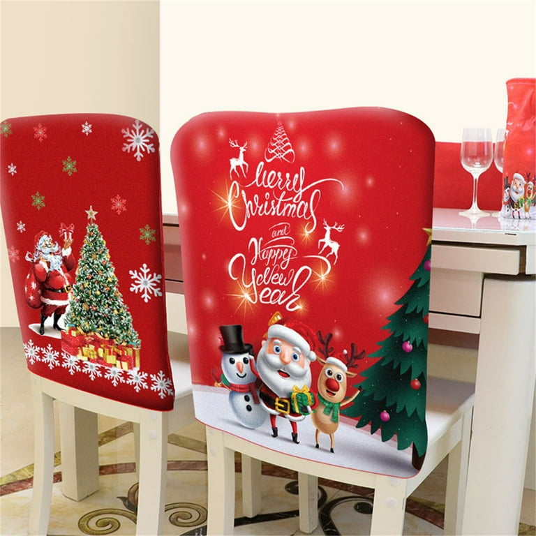 Christmas santa hat hotsell chair back covers
