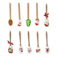 thumbnail image 1 of D-GROEE Christmas Silicone Spatula Santa Claus Pattern Spatula Christmas Cake Decorating Spatula Kitchen Silicone Spatula with Wooden Handle for Stir Butter Cream, 1 of 7