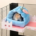 thumbnail image 1 of D-GROEE Cute Cozy Pet Nest Cozy Hamster Nest Bunny Carrot Design Small Warm Room for Guinea Pigs Ferrets Hedgehogs Rabbits Rats Autumn Winter Hamster Cage, 1 of 8