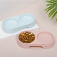thumbnail image 1 of D-GROEE Double Bowl Pet Feeder Plastic Food Water Bowls No Slip Feeder Dispenser for Dogs Cats, 1 of 3