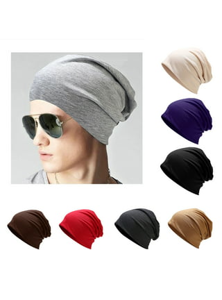 Syhood 18 Pieces Thin Knit Slouchy Cap Hip-hop Sleep Cap Stretchy Baggy Beanie Hat Dwarf Hat for Women Men, 18 Colors