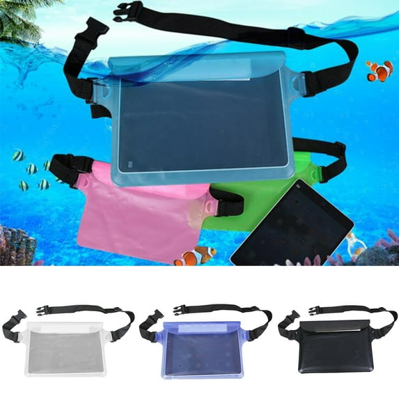 D-GROEE Durable PVC Waterproof Pouch Adjustable Waist Strap Waterproof Phone Case/Waterproof Wallet for Boating and Swimming