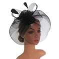 thumbnail image 1 of D-GROEE Fascinator Hat for Women,Tea Party Fascinator Hat Elegant Feather Veil Mesh Retro Hat Feather Fascinator for Cocktail Wedding, 1 of 8