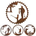 thumbnail image 1 of D-GROEE Fathers Day Door Decorations, Fishing Pattern Metal Round Hanging Wreath for Home Deco, 1 of 7