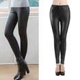 thumbnail image 1 of D-GROEE Faux Leather Leggings for Women High Waisted Pleather Pants Stretch Tights for Daily Wear, 1 of 8