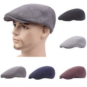 D-GROEE Flat Cap, Cotton Newsboy Caps for Men Classic Ivy Cap Driver Cabby Beret Hat Outdoor Sports Sun Hat