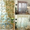 thumbnail image 1 of D-GROEE Flower Pattern Willow Voile Tulle Living Room Living Window Curtain Sheer Voile Panel Drapes Curtain, 1 of 7