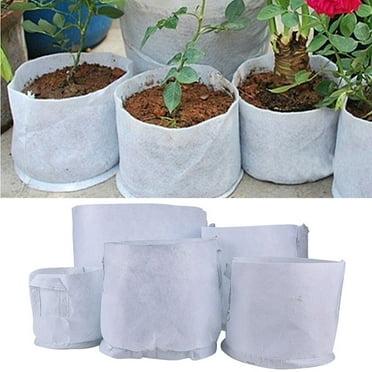 D-GROEE Growing Pouch, Enpoint in Plant Non-Woven Nursery Bags Large, Round Fabric Seedling Plant Grow Bags, Seed Starting Planting Growing for Home Garden Supply