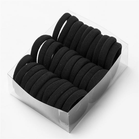D-GROEE Hair Bands Hair ties for Thick Hair 30PCS Seamless Cotton Simply Ponytail Holders Headband Scrunchies Hair Accessories No Crease Damage