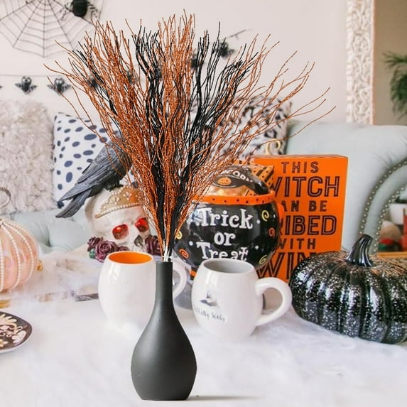 D-GROEE Halloween Floral Decorations 10 Pcs Halloween Artificial Flowers Festive Floral Decorations for Thanksgiving Halloween Christmas Reusable for Home