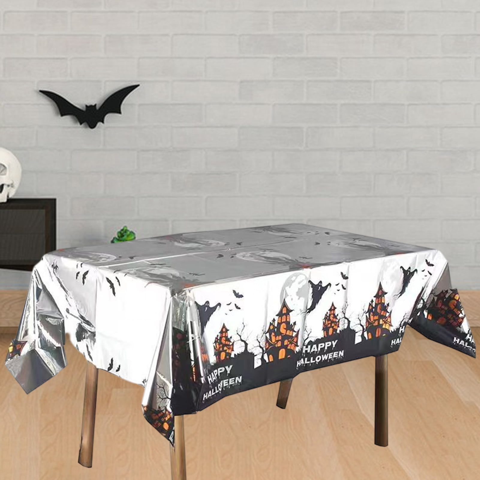DGROEE Halloween Tablecloth Disposable Plastic Rectangular Table