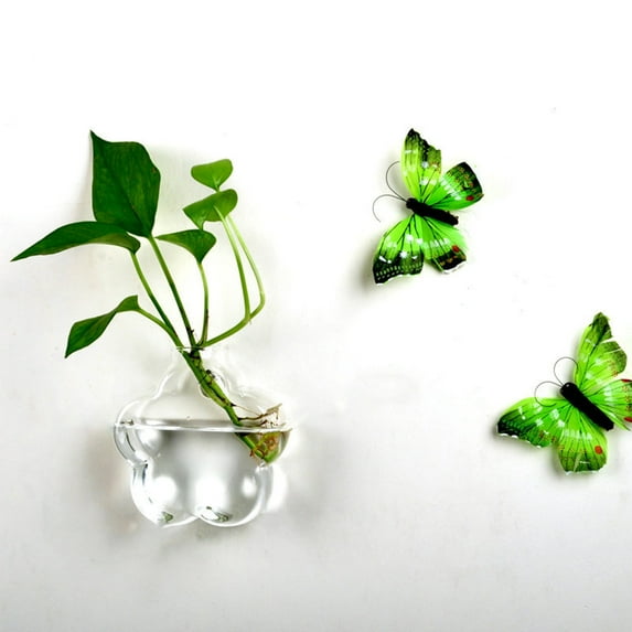 D-GROEE Hanging Wall Mounted Fish Bowl Betta Tank Aquarium Wall Decor Plant Fish Bubble