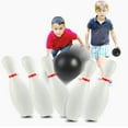 thumbnail image 1 of D-GROEE Kids Bowling Set Includes 10 Classical White Pins and 2 Balls, Suitable as Toy Gifts, Early Education, Indoor & Outdoor Games, Great for Toddler Preschoolers and School-age Child, Boys & Girls, 1 of 7