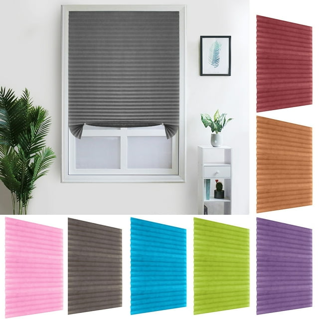 DGROEE Kitchen Cordless Blinds Light Filtering Polyester Pleated