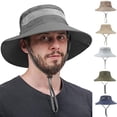 thumbnail image 1 of D GROEE Large Bucket Hats UV Sun Beach Hiking Hat Outdoor with Chin Strap Quick Dry, 1 of 5