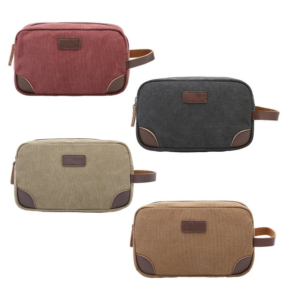 D-GROEE Men Toiletry Bag Toiletry Bag for Men Canvas Waterproof Portable Zipper Organizer Storage Bag for Traveling Supplies Travel Toiletry Bag