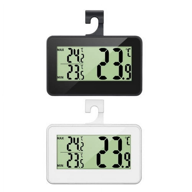 Digital Refrigerator Thermometer, Waterproof Freezer Thermometer