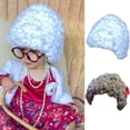 thumbnail image 1 of D-GROEE Newborn Baby Photography Photo Props Accessories Girls Little Granny Curly Hair Hat, 1 of 4