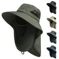 thumbnail image 1 of D-GROEE Outdoor UPF 50+ UV Sun Protection Windproof Breathable Face Neck Flap Cover Folding Sun Hat Fisherman Hat Scarf Headwear for Men/Women, 1 of 8