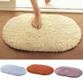 thumbnail image 1 of D-GROEE Oval Shape Bath Rugs Extra Soft Fluffy and Absorbent Polyester Shag Rug, Non-Slip Runner Carpet for Tub Bathroom Shower Mat, Durable Thick Area Rugs, 1 of 7