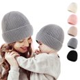 thumbnail image 1 of D-GROEE Parent-Child Hat, Mother & Daughter/Son Winter Warm Wool Knit Hat Family Beanie Cap, 1 of 8