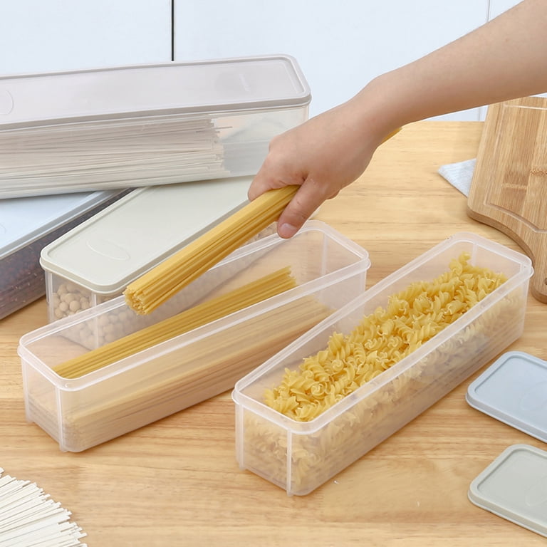 D-GROEE Pasta Storage Container Kitchen Spaghetti Food Storage Box