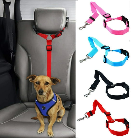D-GROEE Pet Dog Cat Seat Belts, Car Seat Restraint Adjustable Safety Leads Vehicle Seatbelt Harness