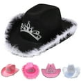 thumbnail image 1 of D-GROEE Pink Cowboy Hat for Girls - Sparkly Cowgirl Hat with Rhinestone - Cute Cowgirl Birthday Party Hat for Girls - Fun Shiny Cowgirl Costume Accessory, 1 of 6