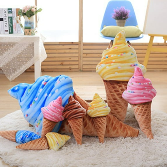 D-GROEE Plush Ice Cream Cone Toys Soft Stuffed Ice Cream Toy Party Favors for Ice Cushion Sofa Bedding Decoration