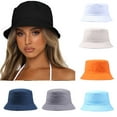 thumbnail image 1 of D-GROEE Portable Solid Color Bucket Hat Travel Summer Folding Beach Sun Hat Unisex, 1 of 5