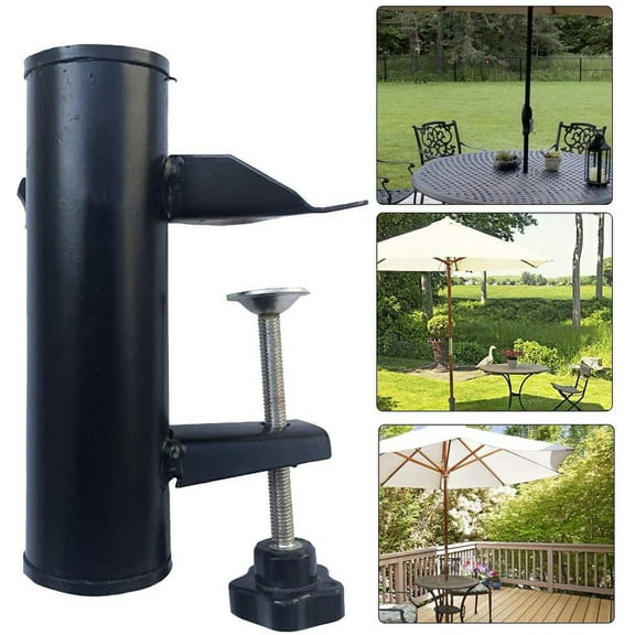D-GROEE Portable Umbrella Mount Stand Clamp, Bench Buddy Umbrella Holder Clip, Parasol Holder Umbrella Stand Fixed Clip for Beach Courtyard Square Balcony