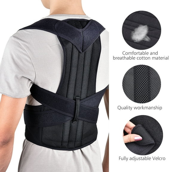 D-GROEE Posture Corrector for Men and Women, Upper Back Brace for Clavicle Support, Adjustable Shoulder Back Straightener Correction