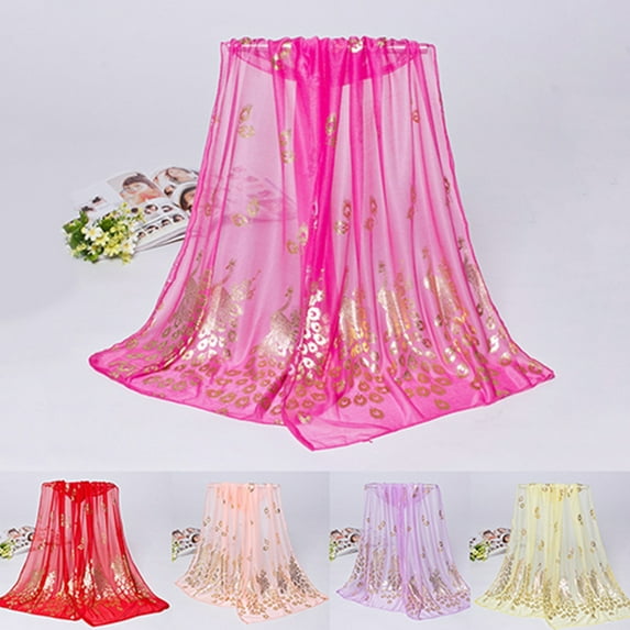 D-GROEE Scarfs for Women Chiffon Lightweight Print Pattern Scarf Shawl Fashion Scarves Sunscreen Shawls