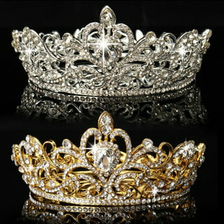 AB Colorful Rhinestone Bead Crystal AB Tiaras Crown Women Hair Accessories C-1 Crown 1 Earring