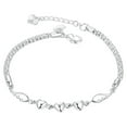 thumbnail image 1 of D GROEE Silver Bracelet for Women Charm Love Heart Wings Bracelet Love 925 Sterling Silver Adjustable Jewelry for Girls for Birthday or Mothers Day, 1 of 6