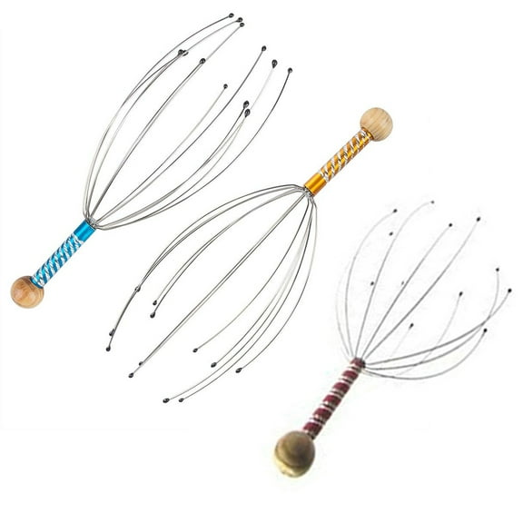 D-GROEE Stainless Steel Octopus Shape Scalp Massagers, Handheld Head Massage Tingler, Scratcher for Deep Relaxation, Hair Stimulation and Stress Relief