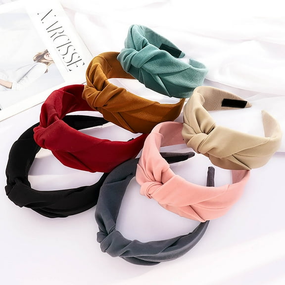 D-GROEE Top Knot Headband for Women Wide Knotted Headbands Twist Turban Headwrap Elastic Hair Band Fashion Hair Accessories for Women Girls