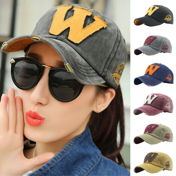 D-GROEE Unisex Baseball Cap for Women Fashionable Adjustable Washed Cotton Outdoor Denim Dad Hat for Daily Wear