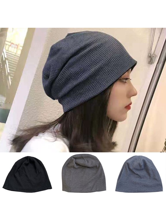 D GROEE Warm Slouchy Beanie Hat Thin Deliciously Soft Autumn Winter Daily Beanie Cotton