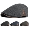 thumbnail image 1 of zobvuyeg Winter Ivy Cap for Men Beret Caps Warm OutdoorCotton Blend Beret Flat Newsboy Gatsby Hats, 1 of 8