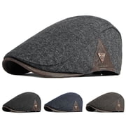 zobvuyeg Winter Ivy Cap for Men Beret Caps Warm OutdoorCotton Blend Beret Flat Newsboy Gatsby Hats