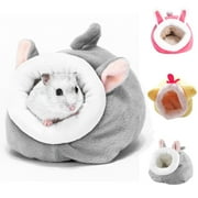 D-GROEE Winter Mini Hamster Bed Hideouts and Houses, Cotton Mini Animal Pet Nest Cave, Cute Warm Bed for Hamster