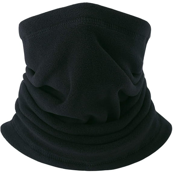 D-GROEE Winter Polar Fleece Neck Gaiter Neck Warmer Scarf Face Mask Beanie Hat