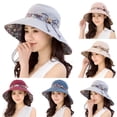 thumbnail image 1 of D GROEE Women's Summer Sun Bucket Hats Double sided Wearable UV Safari Hiking Wide Brim Beach Mesh Fishing Cap, 1 of 7