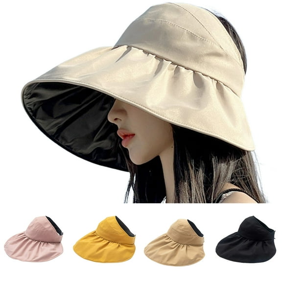 D GROEE Womens Hiking Hat Wide Brim Hat Adjustable Solid Color Sun Hats