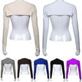thumbnail image 1 of D-GROEE Womens One Piece Sleeves Long Sleeve Arm Cover Shrug Elastic Bottom, 1 of 7
