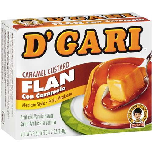 D'Gari Caramel Custard Mexican Style Flan, 6.70 oz